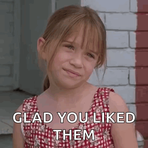 Little Girl Smiling Glad You Liked Them