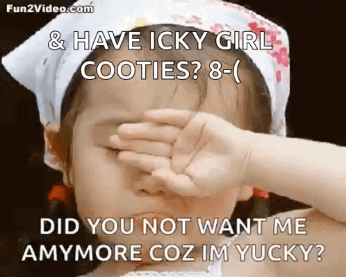 Little Girl With Bandana Covering Eyes