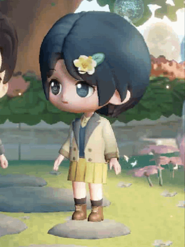 Little Girl With Flower in Hair