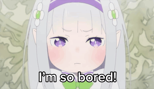 Little Girl With Flower In Hair Says I'm So Bored GIF