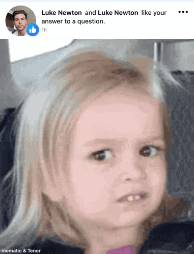 Little Girl with Luke Newton Caption