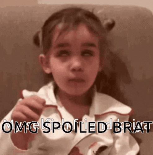Little Girl With OMG Spoiled Brat Shirt