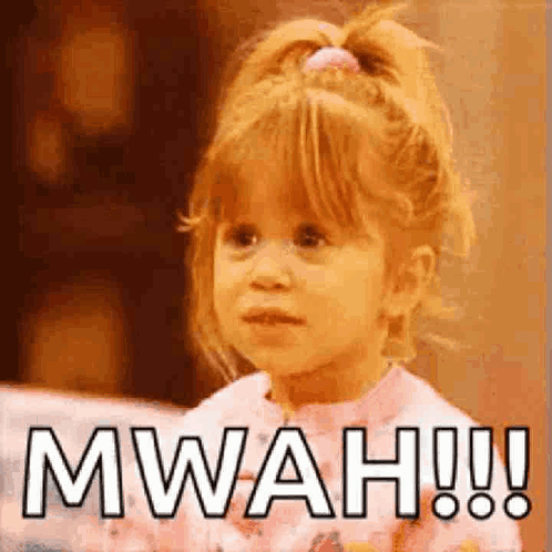 Little Girl With Ponytail Making Funny Face GIF