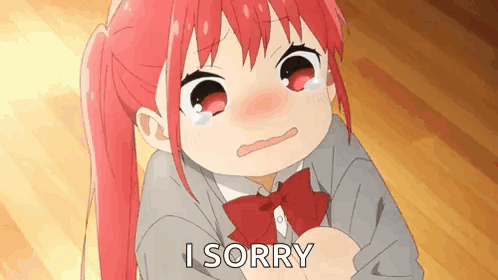 Little Girl with Red Hair Saying Sorry