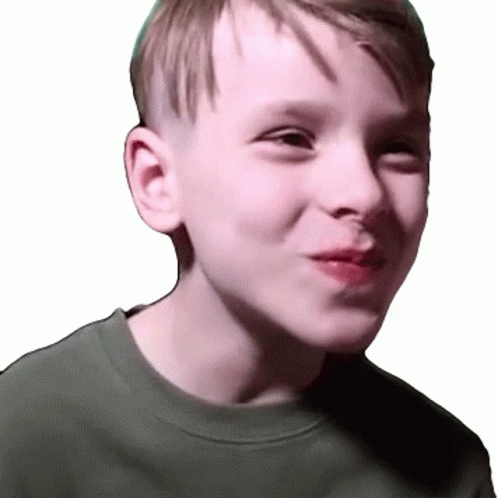 Little Kid Holding In Laugh GIF