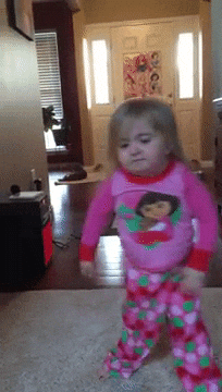 Little Kid Practicing As Modelo GIF