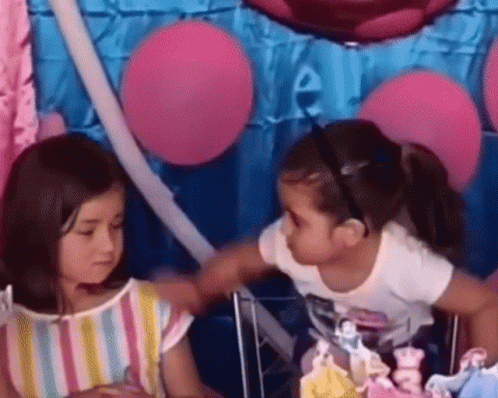 Little Kid Pull Hair On A Party GIF
