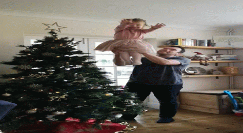 Little Kid Ready For Christmas Party GIF