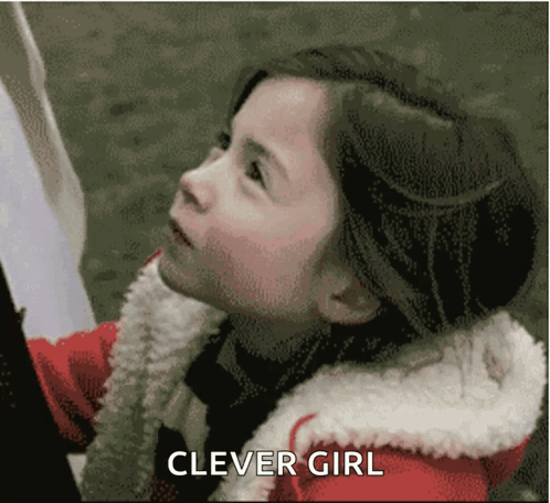 Little Kid The Clever Girl Smirk GIF