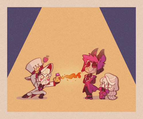Little Lucifer Hazbin Hotel Spraying Fire GIF