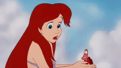 Little Mermaid Ariel With Talking Shrimp GIF