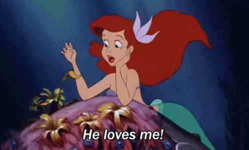 Little Mermaid Ariel He Loves Me GIF