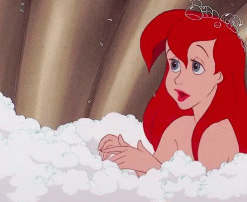 Little Mermaid Ariel Blowing Bubbles GIF