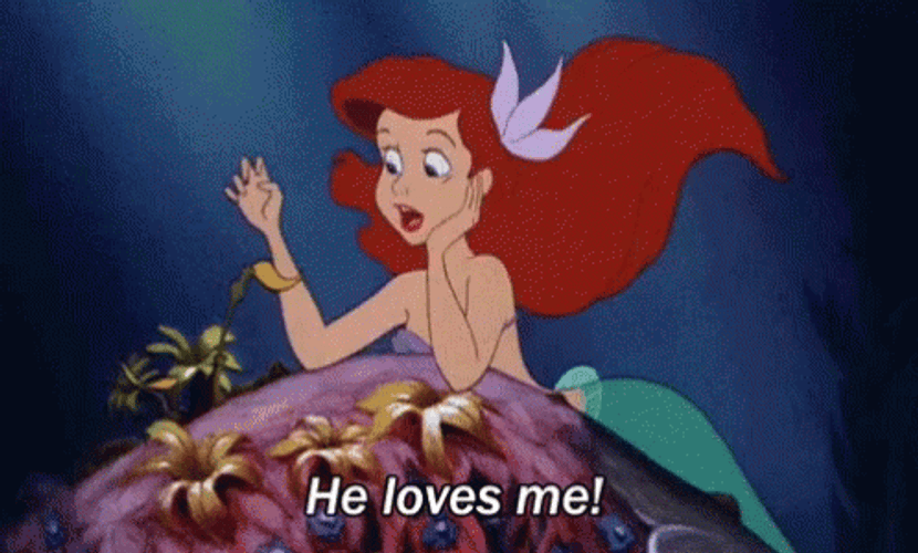 Little Mermaid Ariel He Loves Me GIF
