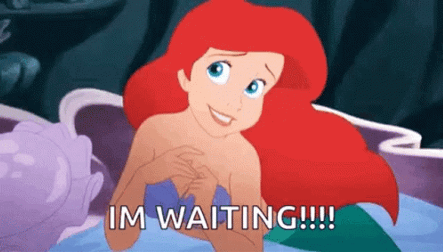 Little Mermaid Ariel Im Waiting GIF
