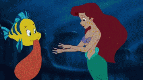 Little Mermaid Ariel Let's Go Flounder GIF