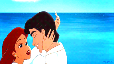 Little Mermaid Hug Kissing GIF