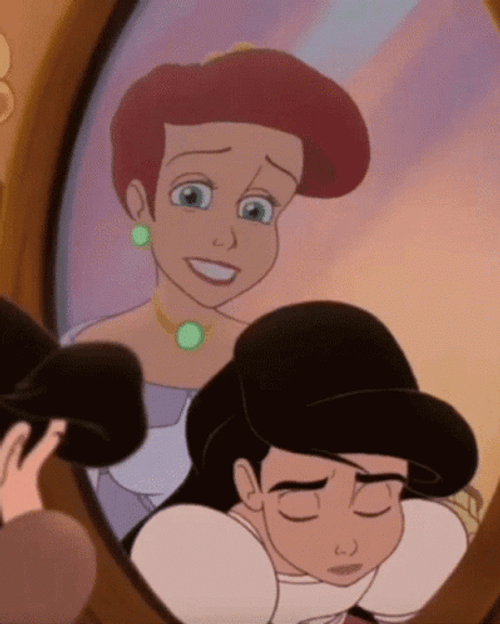 Little Mermaid Melody With Ariel On Mirror GIF