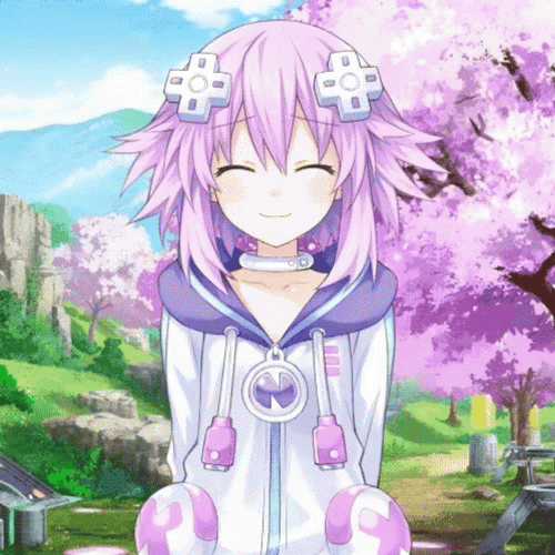 Little Neptune Purple Hair Anime GIF