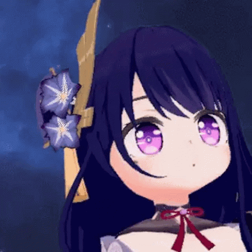 Little Raiden Shogun Looking Stunned GIF