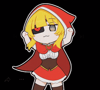 Little Red Riding Hood Is Wearing A Red Cape With A Heart On It . GIF