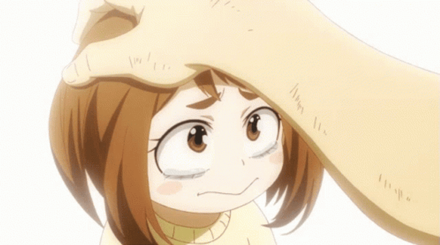Little Uraraka Patting Head GIF