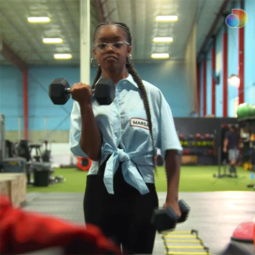 Little Weight Lift Work Out GIF