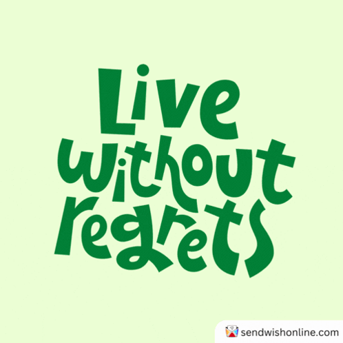 Live Without Regrets Poster Pink Background