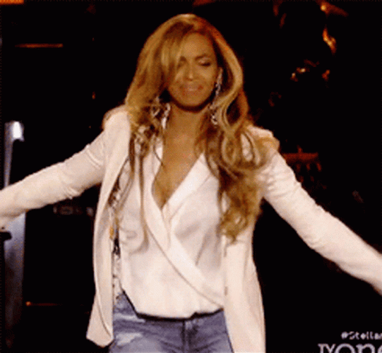 Lively Beyonce Singing And Praise Dance GIF