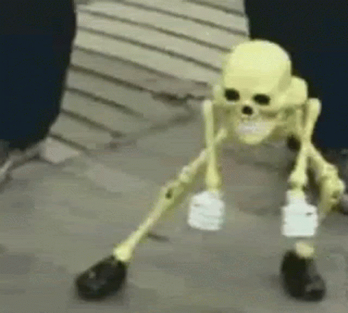Lively Dancing Skull GIF