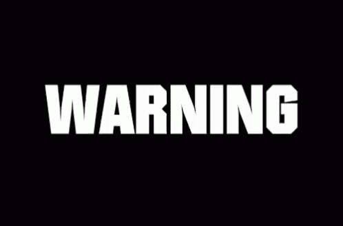 Lively Glitching Warning Text GIF