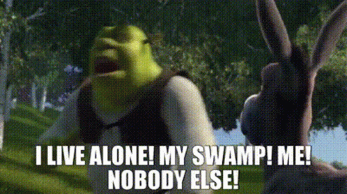 Living Alone Swamp Shrek GIF