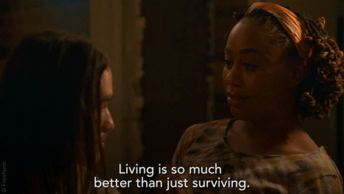 Living Is Better Than Stayin Alive Good Trouble GIF