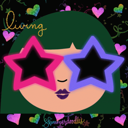 Living My Best Life Rainbow Star GIF