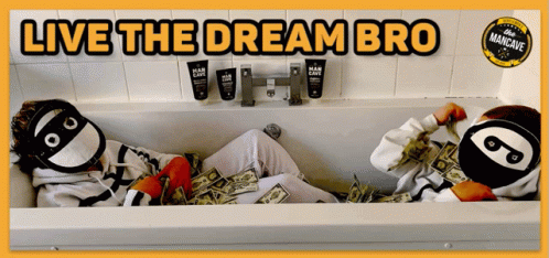 Living The Dream Bath Tub GIF
