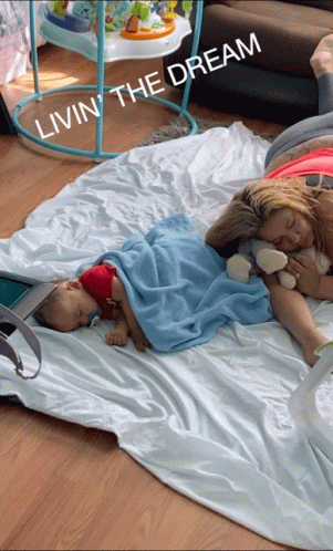 Living The Dream Sleeping With A Baby GIF