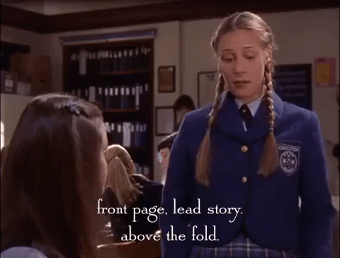 Liza Weil Front Page Lead Story Above Folded GIF