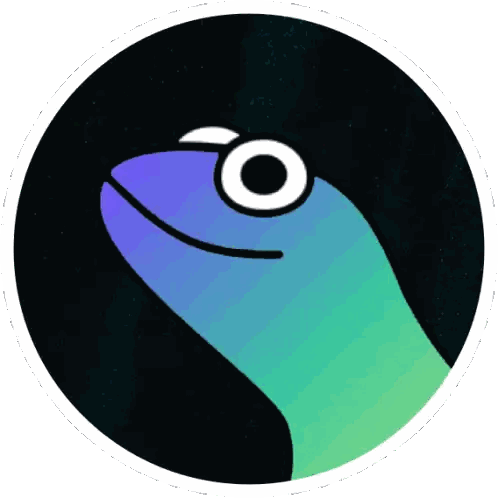Lizard Cartoon With Circle in Eye