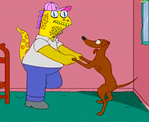 Lizard Dancing With A Dog GIF