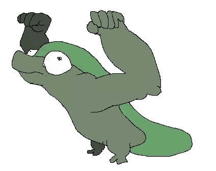 Lizard Drawing with AA Letters