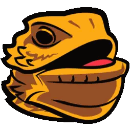 Lizard Face with Open Mouth
