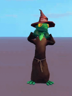 Lizard In Wizard Outfit Dancing GIF