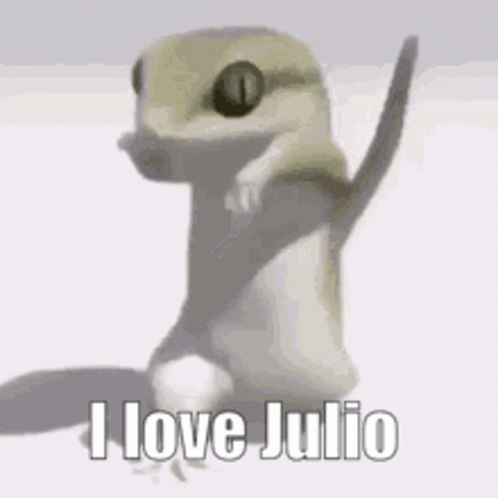 Lizard Saying I Love Julio