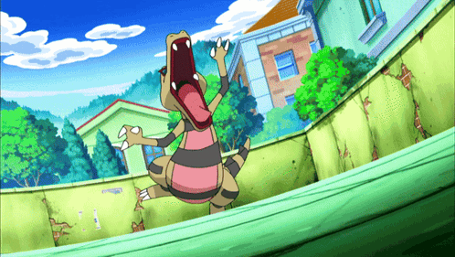 Lizard With Mouth Wide Open