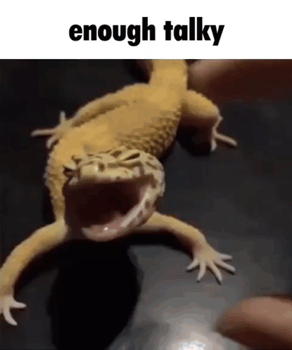 Lizard with Open Mouth