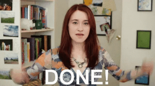 Lizzie Bennet All Done GIF