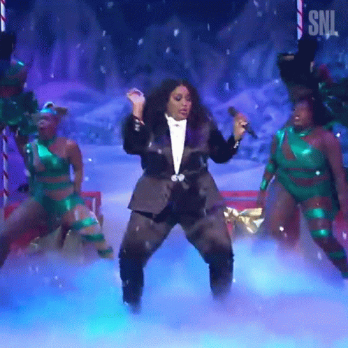 Lizzo Delivers Festive Performance GIF