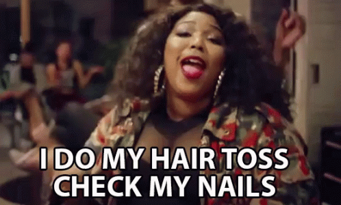 Lizzo I Do My Hair Toss And Nails GIF