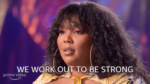 Lizzo We Work Out To Be Strong GIF