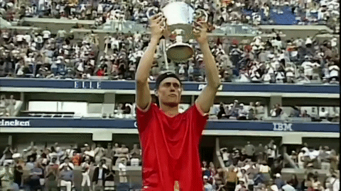 Lleyton Raising A Trophy GIF